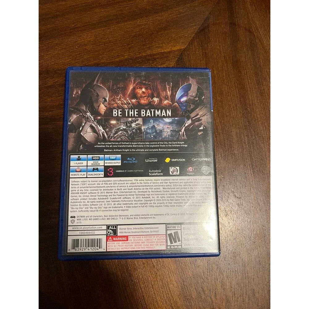 PS4 Batman Arkham Knight Game